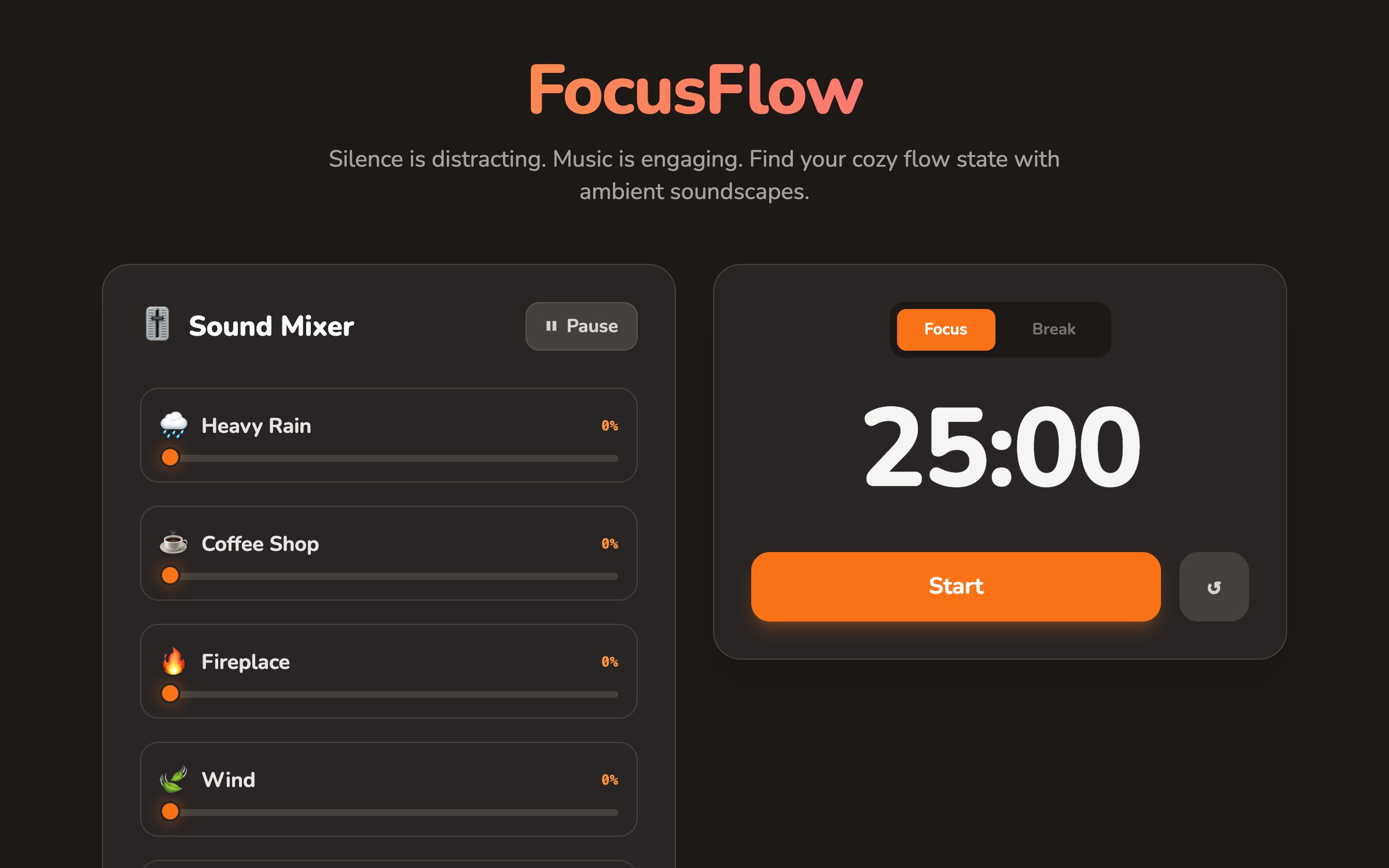 Screenshot of FocusFlow